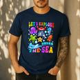 Let's Explore Under The Sea Back To School Student Teacher Men's Casual T-Shirt Navy Let's Explore Under The Sea Back To School Student Teacher Men's Casual T-Shirt Navy