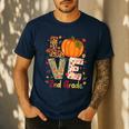 Love 2nd Grade Happy Fall Thanksgiving For 2nd Teacher For Men Women Girls Kids Men's Casual T-Shirt Navy Love 2nd Grade Happy Fall Thanksgiving For 2nd Teacher For Men Women Girls Kids Men's Casual T-Shirt Navy