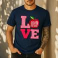 Love Kindergarten Cute Apple School Teacher Men's Casual T-Shirt Navy Love Kindergarten Cute Apple School Teacher Men's Casual T-Shirt Navy