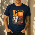 Love Kindergarten Teacher Turkey Thanksgiving Autumn Fall Men's Casual T-Shirt Navy Love Kindergarten Teacher Turkey Thanksgiving Autumn Fall Men's Casual T-Shirt Navy