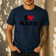 I Love Math Teacher Men's Casual T-Shirt Navy I Love Math Teacher Men's Casual T-Shirt Navy