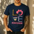 Love Montessori Education Math Teacher Men's Casual T-Shirt Navy Love Montessori Education Math Teacher Men's Casual T-Shirt Navy