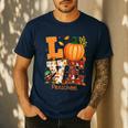 Love Preschool Teacher Turkey Thanksgiving Autumn Fall Men's Casual T-Shirt Navy Love Preschool Teacher Turkey Thanksgiving Autumn Fall Men's Casual T-Shirt Navy