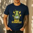 Mad Scientist Kids Youth Adult Science Teacher Chemistry Men's Casual T-Shirt Navy