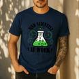 Mad Scientist Science Teacher Halloween Costume Teen Girls Men's Casual T-Shirt Navy Mad Scientist Science Teacher Halloween Costume Teen Girls Men's Casual T-Shirt Navy