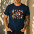Maestra Cinco De Mayo Spanish Mexican Teacher Men's Casual T-Shirt Navy Maestra Cinco De Mayo Spanish Mexican Teacher Men's Casual T-Shirt Navy