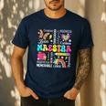 Maestra Spanish Teacher Back To School Maestra De Espanol Men's Casual T-Shirt Navy Maestra Spanish Teacher Back To School Maestra De Espanol Men's Casual T-Shirt Navy