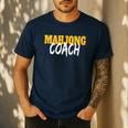 Mahjong Coach Coaching Trainer Teacher Men's Casual T-Shirt Navy Mahjong Coach Coaching Trainer Teacher Men's Casual T-Shirt Navy