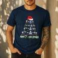 Math Equation Merry X-Mas Math Teacher Christmas Humor Men Women Kids Men's Casual T-Shirt Navy
