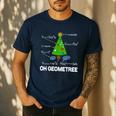 Math Geometry Christmas Tree Geometree Teacher Men's Casual T-Shirt Navy Math Geometry Christmas Tree Geometree Teacher Men's Casual T-Shirt Navy