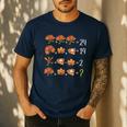 Math Number Thanksgiving Count Answer Pie Turkey Teacher Men's Casual T-Shirt Navy Math Number Thanksgiving Count Answer Pie Turkey Teacher Men's Casual T-Shirt Navy