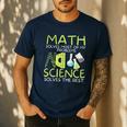 Math Solves Most Of My Problems Science Math Science Teacher Men's Casual T-Shirt Navy Math Solves Most Of My Problems Science Math Science Teacher Men's Casual T-Shirt Navy