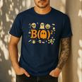 Math Teacher Ghost Shirt Cute Spooky Teacher Halloween Men's Casual T-Shirt Navy Math Teacher Ghost Shirt Cute Spooky Teacher Halloween Men's Casual T-Shirt Navy