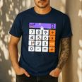 Math Teacher Halloween Costume Calculator Math Pun Men's Casual T-Shirt Navy