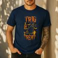 Math Teacher Nerd Student Halloween Trig Or Treat Men's Casual T-Shirt Navy Math Teacher Nerd Student Halloween Trig Or Treat Men's Casual T-Shirt Navy