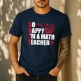 Math Teacher School So Happy I'm A Math Teacher Men's Casual T-Shirt Navy Math Teacher School So Happy I'm A Math Teacher Men's Casual T-Shirt Navy