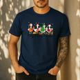 Very Merry Teacher Christmas Goose Silly Holiday Party Men's Casual T-Shirt Navy Very Merry Teacher Christmas Goose Silly Holiday Party Men's Casual T-Shirt Navy