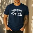 Middle School Squad Teacher Men's Casual T-Shirt Navy