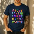 Monster ABC Cute Alphabet Halloween Teacher Costume Kids Men's Casual T-Shirt Navy Monster ABC Cute Alphabet Halloween Teacher Costume Kids Men's Casual T-Shirt Navy