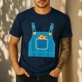 Mouse Halloween Costume Book Cookie Teacher Student Men's Casual T-Shirt Navy