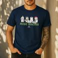 Music Teacher Christmas Holiday Wnter Music Instructor Men's Casual T-Shirt Navy