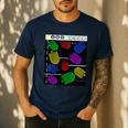 Nerdy Forms Nanotubes Chemistry Teacher Geek Men's Casual T-Shirt Navy