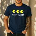 Nerdy Pac-Math Nom Retro Game Precalculus Math Teacher Men's Casual T-Shirt Navy Nerdy Pac-Math Nom Retro Game Precalculus Math Teacher Men's Casual T-Shirt Navy
