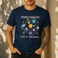 Neurodiversity Is Out Of This World Space Autism Teacher Men's Casual T-Shirt Navy Neurodiversity Is Out Of This World Space Autism Teacher Men's Casual T-Shirt Navy