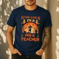 Nothing Scare Me I'm a Pre-k Teacher Matching Halloween For Men Women Men's Casual T-Shirt Navy