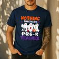 Nothing Scares Me I'm A Pre-K Teacher Halloween Ghosts Men's Casual T-Shirt Navy Nothing Scares Me I'm A Pre-K Teacher Halloween Ghosts Men's Casual T-Shirt Navy