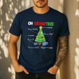 Oh Geometree Christmas Tree Geometry Math Teacher Men's Casual T-Shirt Navy Oh Geometree Christmas Tree Geometry Math Teacher Men's Casual T-Shirt Navy