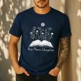 One-More Chapter Wildflower Reading Teacher Library Bookish Men's Casual T-Shirt Navy One-More Chapter Wildflower Reading Teacher Library Bookish Men's Casual T-Shirt Navy