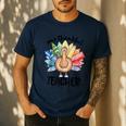 One Thankful Teacher Turkey Pencil Thanksgiving Teachers Men's Casual T-Shirt Navy One Thankful Teacher Turkey Pencil Thanksgiving Teachers Men's Casual T-Shirt Navy