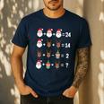 Order Of Operations Math Teacher Christmas Men's Casual T-Shirt Navy