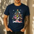 Paintbrush Christmas Tree Decor Xmas For Artist Art Teacher For Men Women Men's Casual T-Shirt Navy