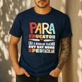 Paraeducator Paraprofessional SPED Teacher Men's Casual T-Shirt Navy