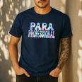 Paraprofessional Groovy Back To School Cute Teachers Women Men's Casual T-Shirt Navy Paraprofessional Groovy Back To School Cute Teachers Women Men's Casual T-Shirt Navy