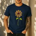 Paraprofessional Para Sunflower Teacher Back To School Men's Casual T-Shirt Navy