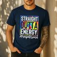 Paraprofessional Straight Outta Energy Teacher Life For Men Women Men's Casual T-Shirt Navy Paraprofessional Straight Outta Energy Teacher Life For Men Women Men's Casual T-Shirt Navy