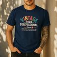 Paraprofessional Vintage Para Teacher 60s 70s 80s Men's Casual T-Shirt Navy