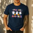 Pas De Boo-Ree Teachers Halloween Costume Ballet Dancers Men's Casual T-Shirt Navy Pas De Boo-Ree Teachers Halloween Costume Ballet Dancers Men's Casual T-Shirt Navy