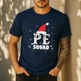 PE Squad Christmas PE Teacher Matching Xmas Men's Casual T-Shirt Navy PE Squad Christmas PE Teacher Matching Xmas Men's Casual T-Shirt Navy