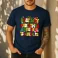 PE Teacher Christmas Holiday Men's Casual T-Shirt Navy