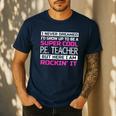 PE Teacher Shirt Physical Education Teacher Men's Casual T-Shirt Navy