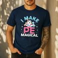 PE Teacher Unicorn I Make PE Magical Men's Casual T-Shirt Navy PE Teacher Unicorn I Make PE Magical Men's Casual T-Shirt Navy