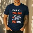 PE Teacher Voice PE Teacher School Fitness Class Men's Casual T-Shirt Navy