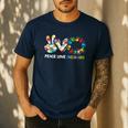 Peace Love Inclusion Sped Squad Special-Ed Teacher Daycare Men's Casual T-Shirt Navy Peace Love Inclusion Sped Squad Special-Ed Teacher Daycare Men's Casual T-Shirt Navy