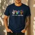 Peace Love Montessori Daycare Teacher Appreciation Men's Casual T-Shirt Navy
