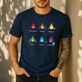 Periodic Elements Chemistry Lovers Science Teacher Men's Casual T-Shirt Navy