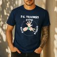 Physical Education PE Teacher Rock Paper Scissor Men's Casual T-Shirt Navy Physical Education PE Teacher Rock Paper Scissor Men's Casual T-Shirt Navy